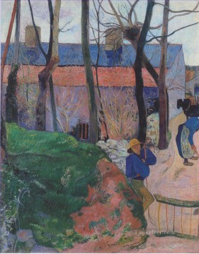 Paul Gauguin Painting - Houses in Le Pouldu Paul Gauguin